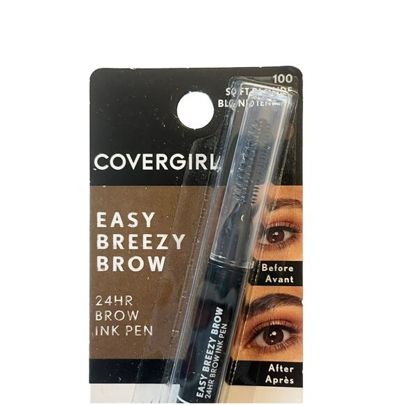 NEW Covergirl Easy Breezy Brow INK PEN Soft Blonde Eyebrow Pencil Smudge Proof - Picture 9 of 11